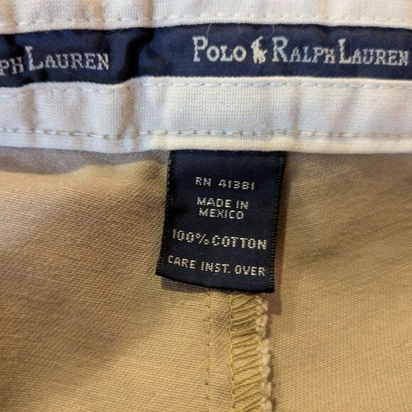 Polo Ralph Lauren Chino Pants Khaki Pleated Front Mens 34 x 30 - Picture 9 of 10